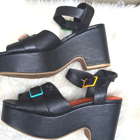 Charlotte Stone platform sandals black 10