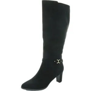 CHARTER CLUB Womens Black Hardware Palmaa Almond Toe Block Heel Boots 5.5 M