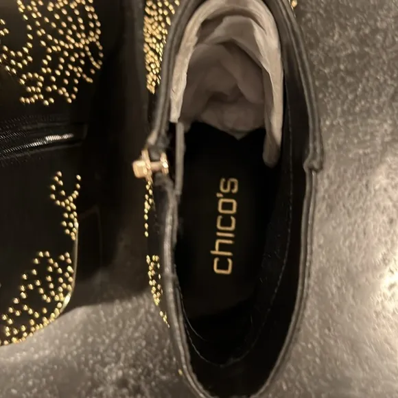 Chico’s Adele Embellished Booties Size 8