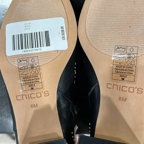 Chico’s Adele Embellished Booties Size 8