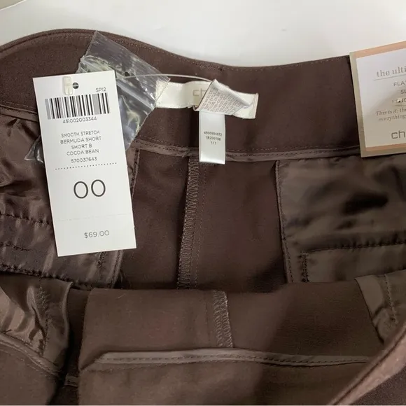 Chico’s Gorgeous Chocolate Brown “The Ultimate Short” Bermuda Short Length Sz 2