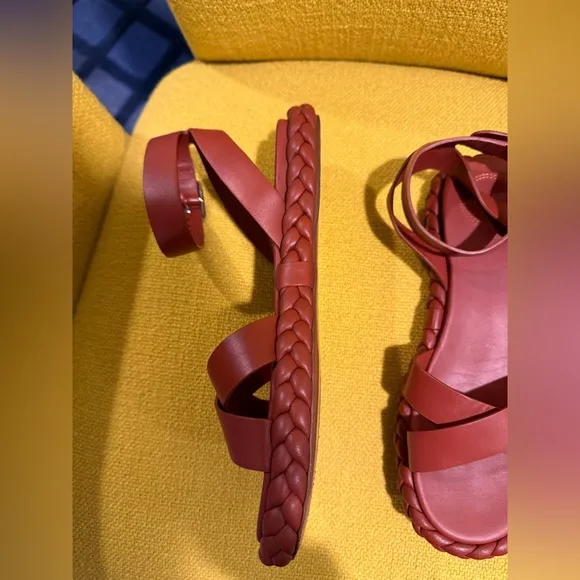 Chloe braided leather sandals- brown, size 9
