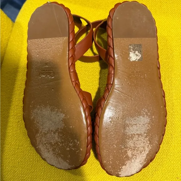 Chloe braided leather sandals- brown, size 9