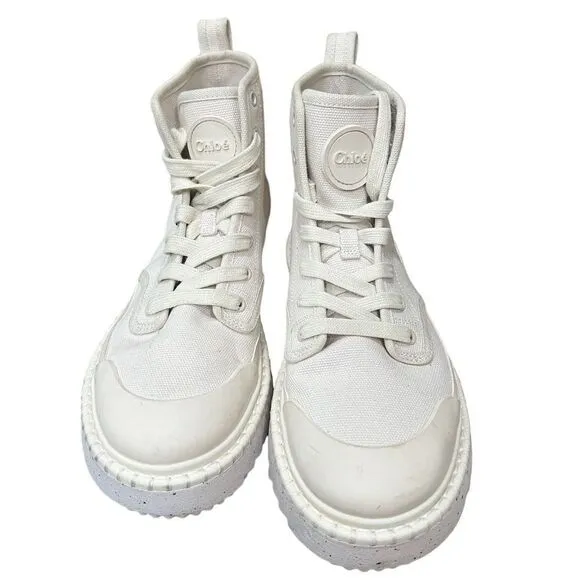 Chloe Off-White Milk Lilli Desert Ankle Boots Size 40 / US 10 Womens