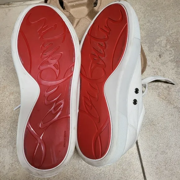 CHRISTIAN LOUBOUTIN Simplerui Canvas Sneakers Size 37.5