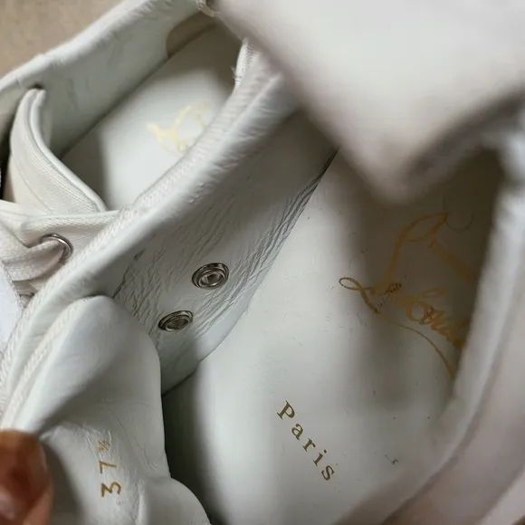 CHRISTIAN LOUBOUTIN Simplerui Canvas Sneakers Size 37.5