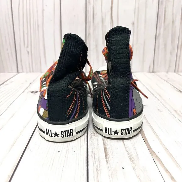 Chuck Taylor Converse DC Comic Collab Joker Batman Hi Top Youth Size 2 Sneakers