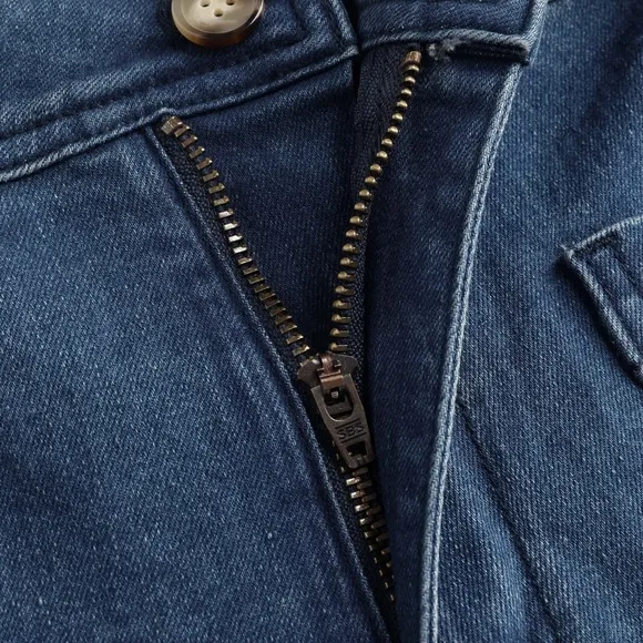 Cider jeans size xxs, denim button wide leg pant