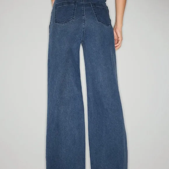 Cider jeans size xxs, denim button wide leg pant