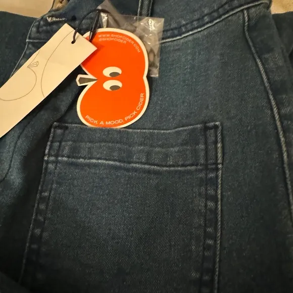 Cider jeans size xxs, denim button wide leg pant