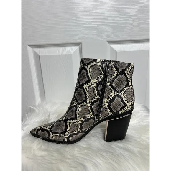 Circus By Sam Edelman Cal Cashmere Snake Print Ankle Boot Size 10 NEW