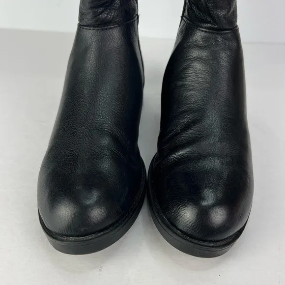 Circus by Sam Edelman Roxie Womens Black Leather Bronze Stretch Riding Boots 5.5