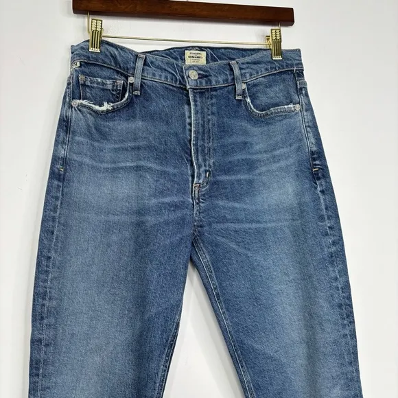 Citizens of Humanity Demy Cropped High-rise Flared Jeans In Moments Size 28
