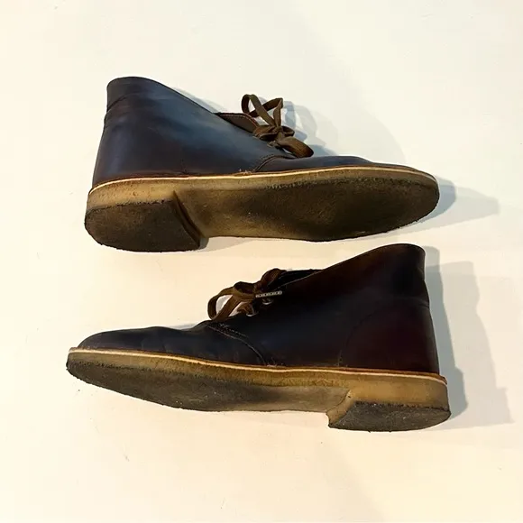 Clark Originals Men’s Dark Brown Leather Chukka Desert Boots 11826 – Size 9M