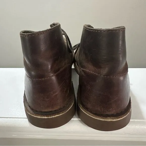 Clarks Ankle Chukka Bushacre Boots Desert Brown Leather - Mens Size US 9 M 15260