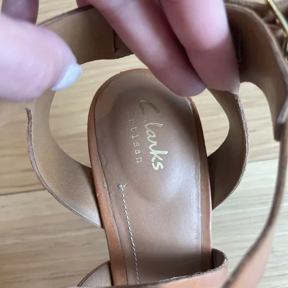 Clarks Artisan Ranae Estelle Strappy Sandals In Cognac