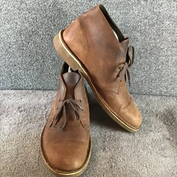 Clarks Beeswax Mens Desert Boots Sz 10M Brown EUC