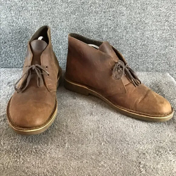 Clarks Beeswax Mens Desert Boots Sz 10M Brown EUC