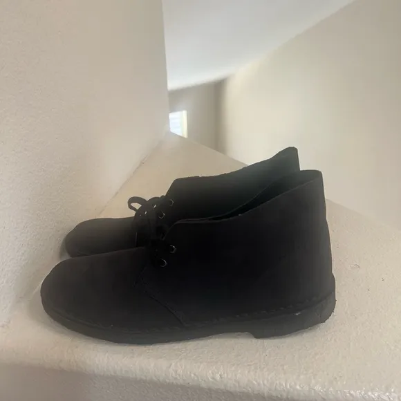 Clarks black suede Chukka Desert Boots. Size‎ 12