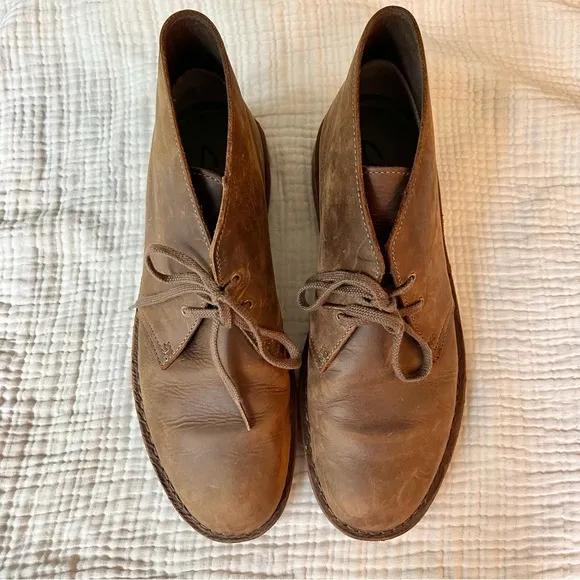 Clarks | Brown Leather Bushacre Chukka Ankle Desert Chukka Boots 15260