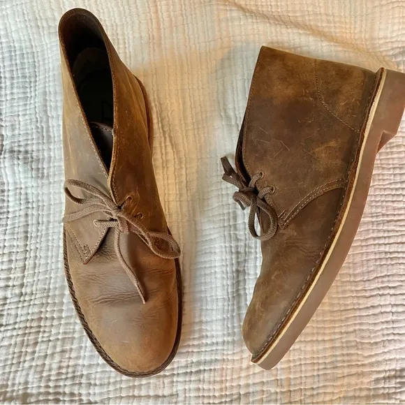 Clarks | Brown Leather Bushacre Chukka Ankle Desert Chukka Boots 15260