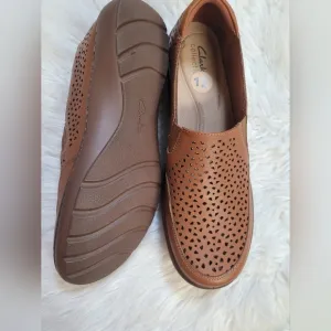 Clarks Brown Slip-On Loafers