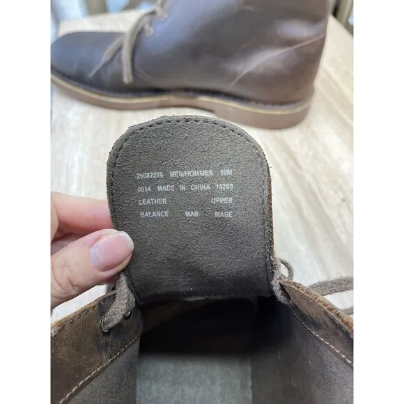 CLARKS BUSHACRE 2 DESERT Ankle Chukka BOOTS Men Brown 10 M Leather Nubuck