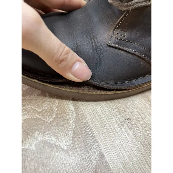 CLARKS BUSHACRE 2 DESERT Ankle Chukka BOOTS Men Brown 10 M Leather Nubuck