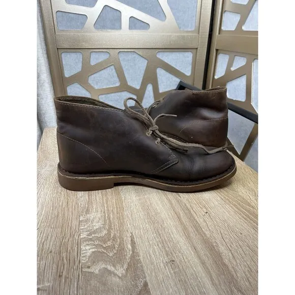 CLARKS BUSHACRE 2 DESERT Ankle Chukka BOOTS Men Brown 10 M Leather Nubuck