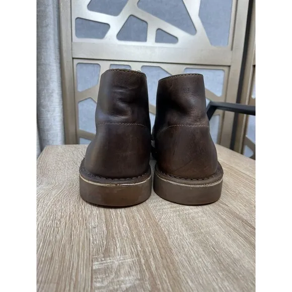 CLARKS BUSHACRE 2 DESERT Ankle Chukka BOOTS Men Brown 10 M Leather Nubuck