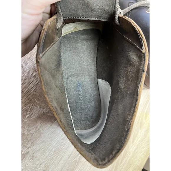 CLARKS BUSHACRE 2 DESERT Ankle Chukka BOOTS Men Brown 10 M Leather Nubuck