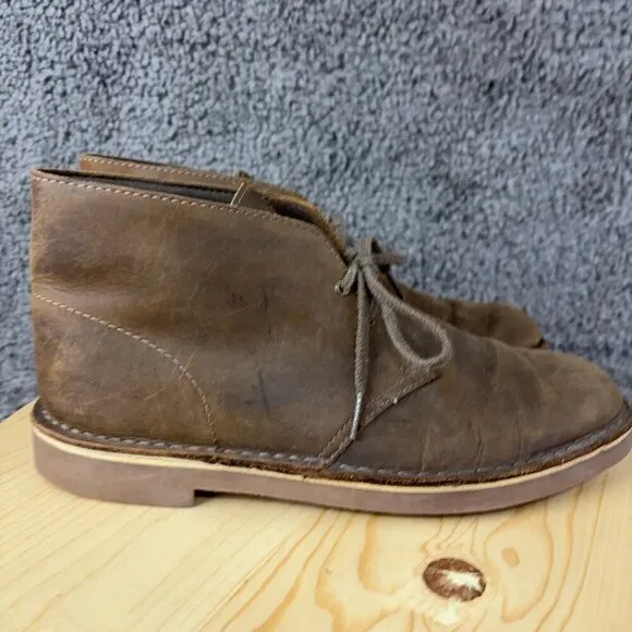 Clarks Bushacre 2 Desert Chukka Boots Mens Size 10 Brown Leather Lace Up Shoe