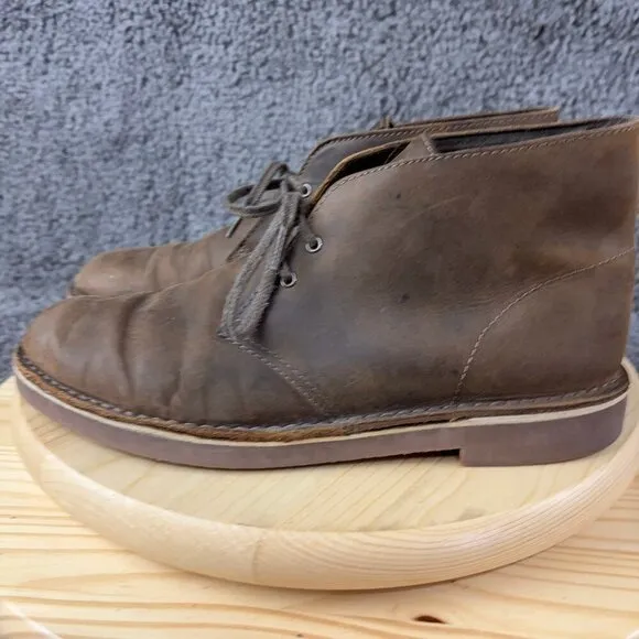 Clarks Bushacre 2 Desert Chukka Boots Mens Size 10 Brown Leather Lace Up Shoe
