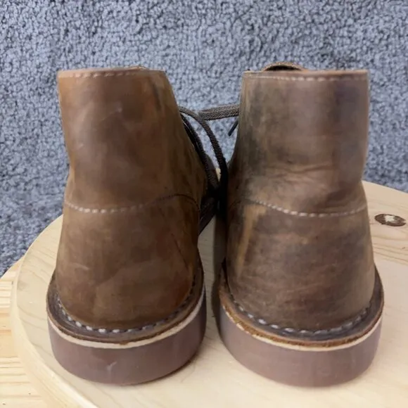 Clarks Bushacre 2 Desert Chukka Boots Mens Size 10 Brown Leather Lace Up Shoe