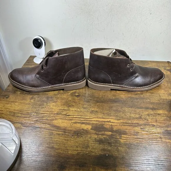 Clarks Bushacre 2 Desert Chukka Leather Brown 15522‎ Boots Shoe Men's Size 9 M