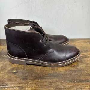 Clarks Bushacre 2 Desert Chukka Leather Brown 15522‎ Boots Shoe Men's Size 9 M