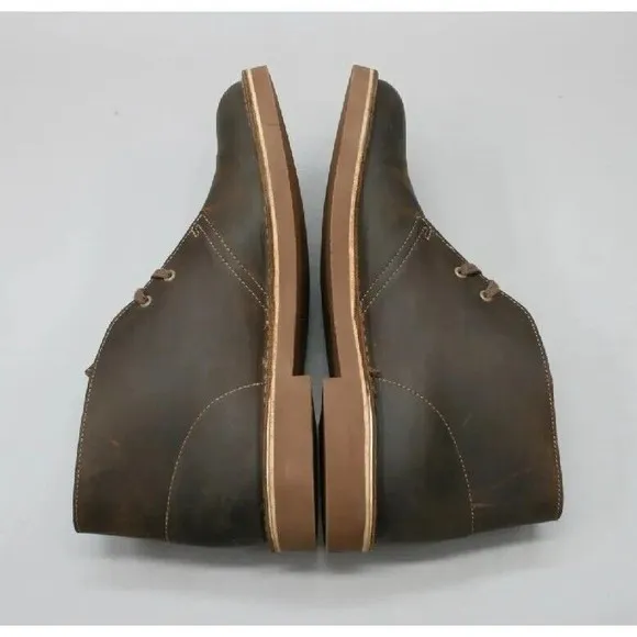 Clarks Bushacre 2 Men's 8 Brown Beeswax Leather Chukka Desert Ankle Boots 15522
