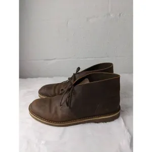 Clarks Bushacre 2 Mens Desert Boots Brown Leather US 11.5 M UK 10.5
