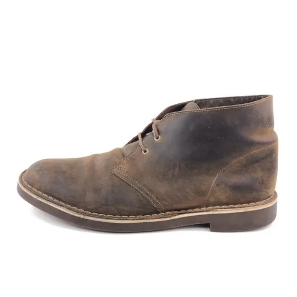 Clarks Bushacre Brown Leather Chukka Boots 13M