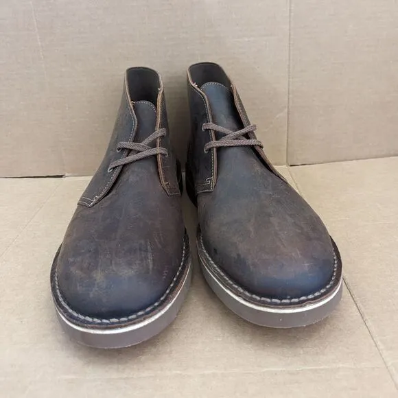 Clarks Bushacre Brown Leather Desert Chukka Boots Mens Size 11 Wide