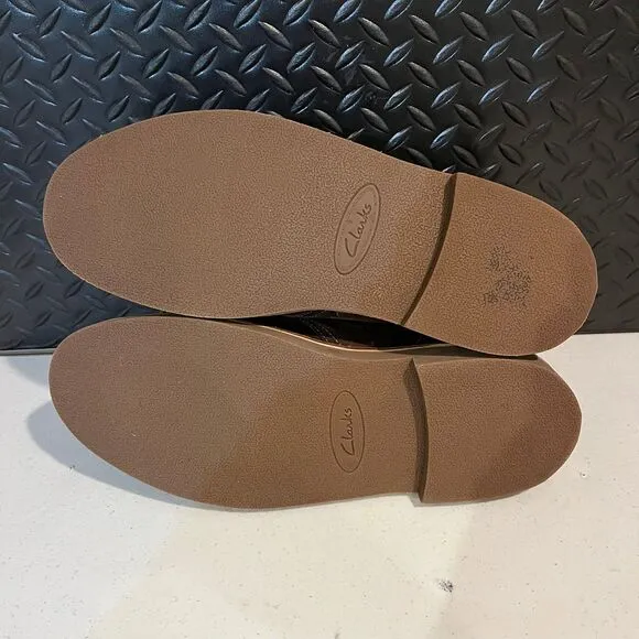 Clarks Bushacre‎ II Desert Chukka Boots Beeswax Leather Brown Mens Size 12