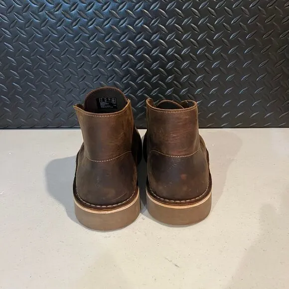 Clarks Bushacre‎ II Desert Chukka Boots Beeswax Leather Brown Mens Size 12