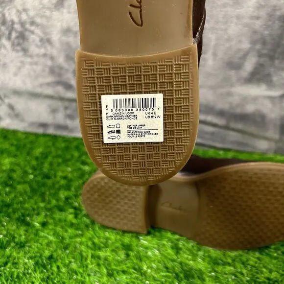 Clarks Cazmin Loop Boot Womens 6.5 W Brown Leather Ankle Buckle Casual NEW W/box