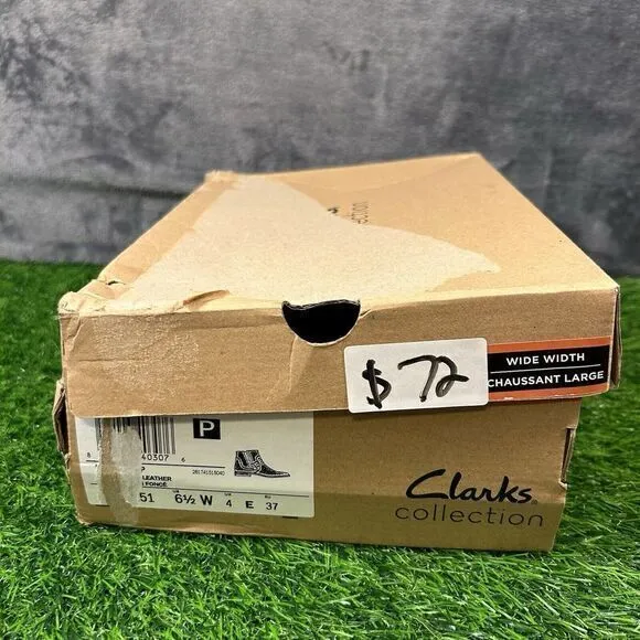 Clarks Cazmin Loop Boot Womens 6.5 W Brown Leather Ankle Buckle Casual NEW W/box