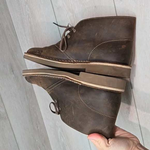 Clarks Collection Men Bushacre High Top Leather Oxford Chunky Boots shoes sz 10M
