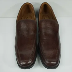 Clarks Collection Slip On Leather Loafers Comfort Shoes Mens Size 12W Speckled