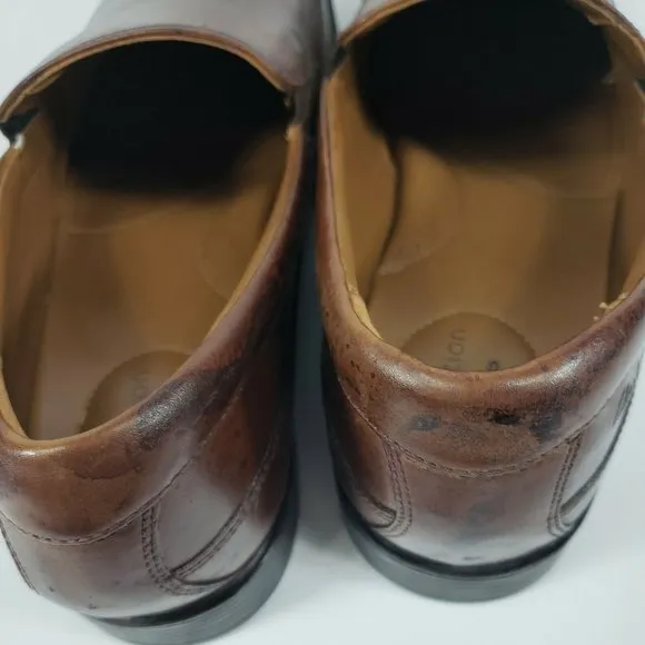 Clarks Collection Slip On Leather Loafers Comfort Shoes Mens Size 12W Speckled