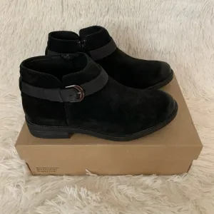 Clarks Demi Tone Black Suede Ankle Boots