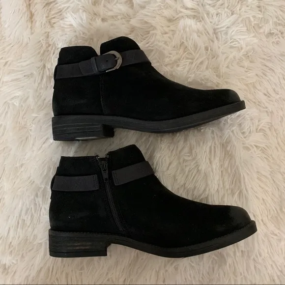 Clarks Demi Tone Black Suede Ankle Boots