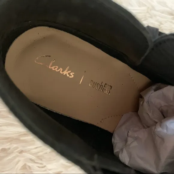 Clarks Demi Tone Black Suede Ankle Boots